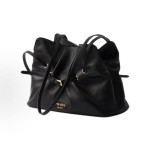 PRADA Dada single-shoulder bag with embossed letter logo on the front, small size for women, black
